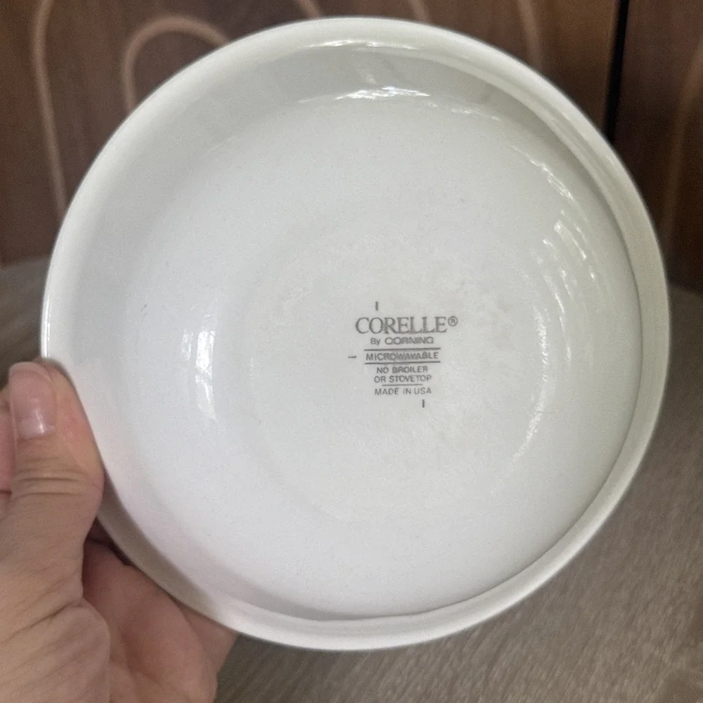 Corelle 6 Vitrelle Winter Frost White Soup Cereal Bowls 6 1/4